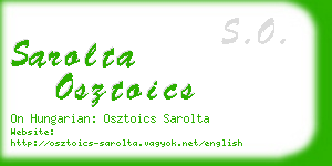 sarolta osztoics business card